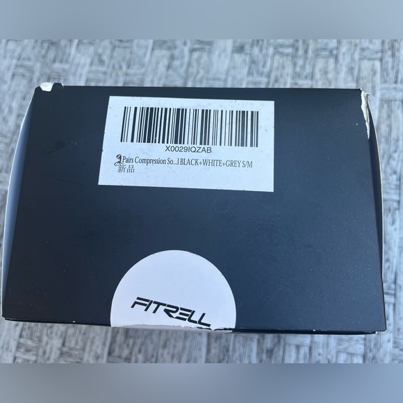 Fitrell 2 pairs compression support socks, unisex, 20-30mmHg, gray & black, S/M - Picture 5 of 7